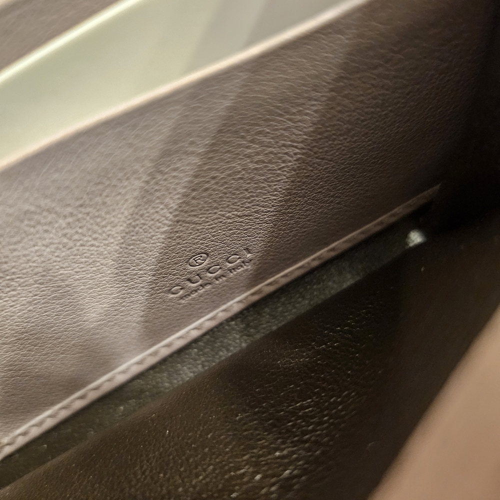 Gucci Python Continental Wallet w/ Crystal GG Log… - image 8